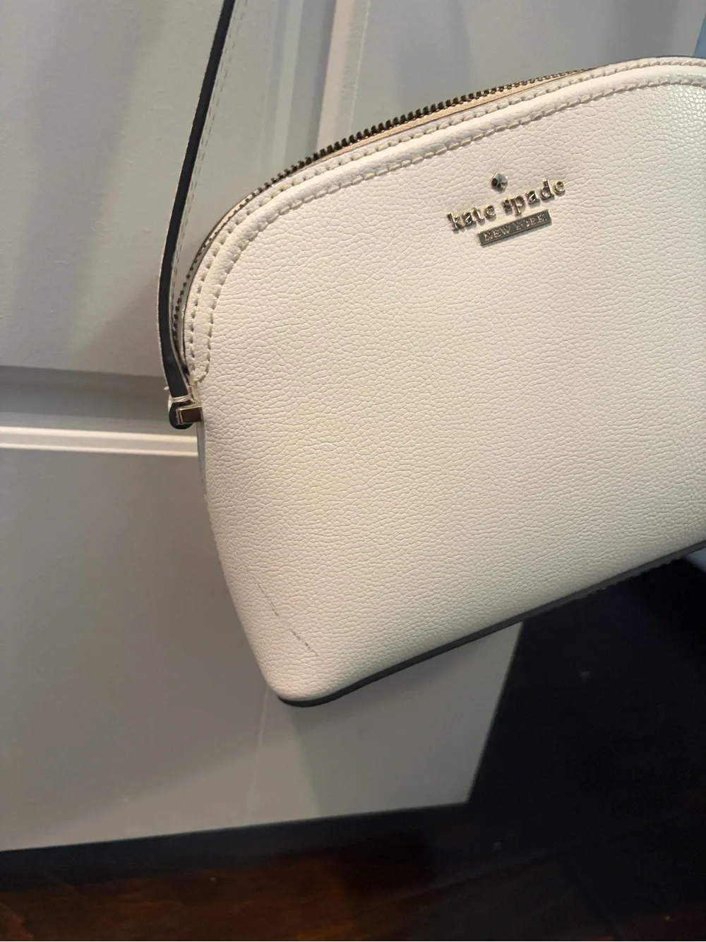 kate spade White Dome Crossbody Bag with Gold Hardware
